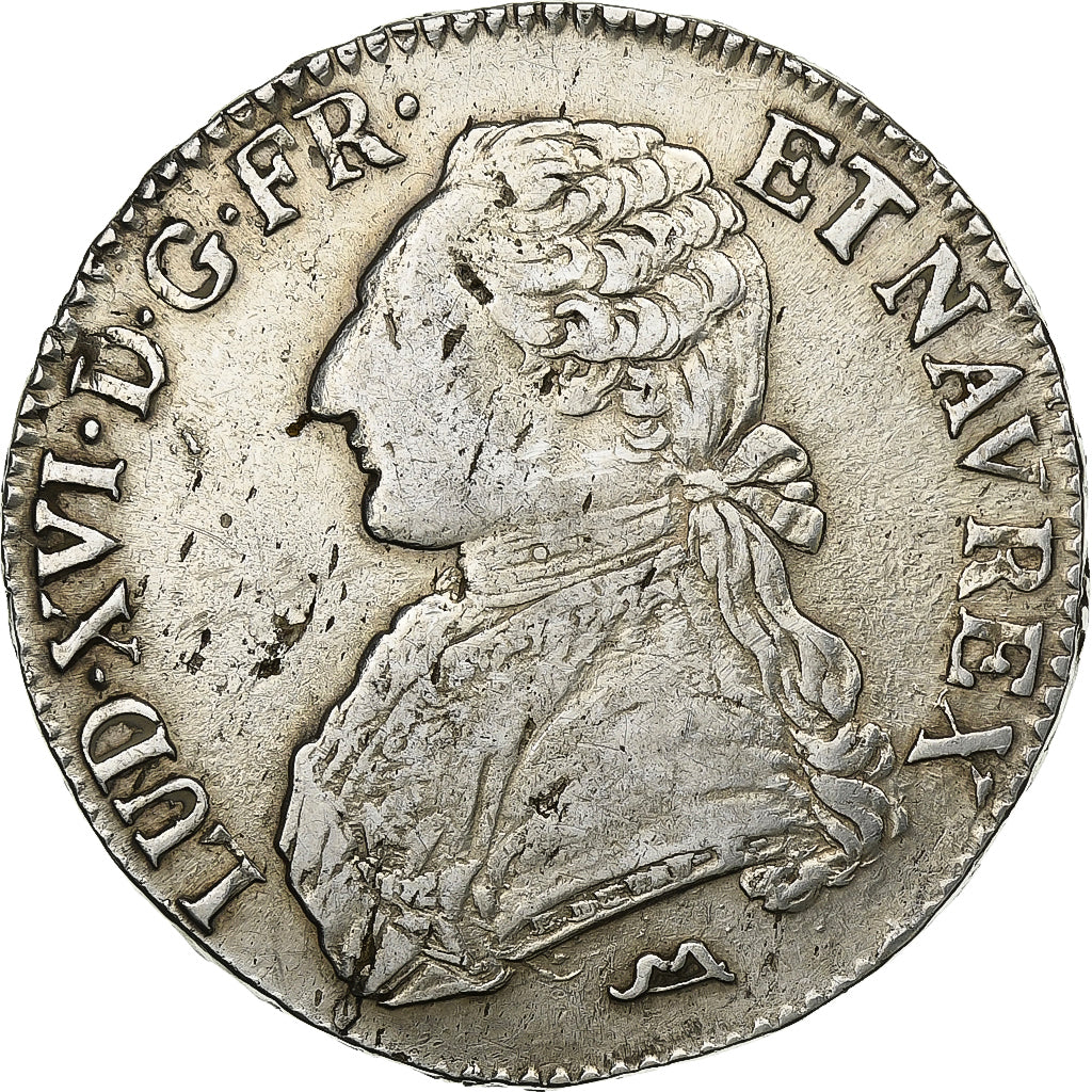 France, Louis XVI, Ecu aux branches d'olivier, 1784, Montpellier, Silver