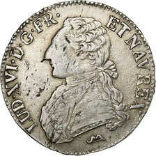 France, Louis XVI, Ecu aux branches d'olivier, 1784, Montpellier, Silver