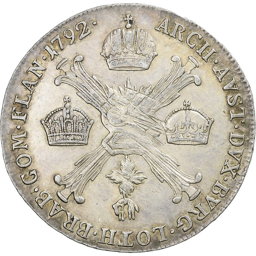 Austrian Netherlands, Leopold II, 1/4 Kronenthaler, 1792, Vienna, Silver