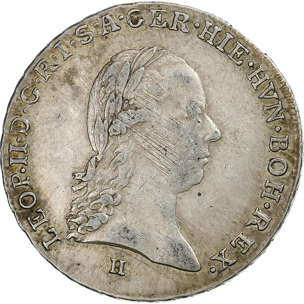 Austrian Netherlands, Leopold II, 1/4 Kronenthaler, 1791, Günzburg, Silver