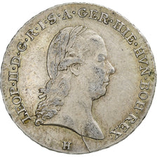 Austrian Netherlands, Leopold II, 1/4 Kronenthaler, 1791, Günzburg, Silver