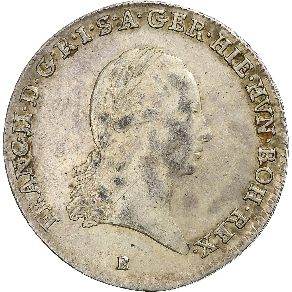 Paesi Bassi austriaci, Francis  II, 1/4 Kronenthaler, 1793, Kremnica, Argento