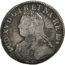 France, Louis XV, Écu de Béarn aux branches d'olivier, 1736, Pau, Silver
