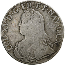 France, Louis XV, Ecu aux branches d'olivier, 1726, Riom, Silver, VF(20-25)