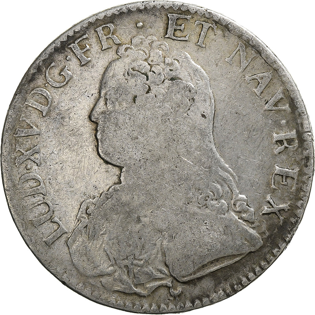 France, Louis XV, Ecu aux branches d'olivier, 1726, Montpellier, Silver