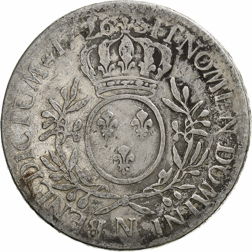 France, Louis XV, Ecu aux branches d'olivier, 1726, Montpellier, Silver