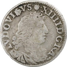 Francia, Louis XIV, 4 Sols des Traitants, 1676, Vimy, Argento, MB, Gadoury:103