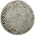 France, Louis XIV, 20 Sols aux insignes, 1707-1708, Rouen, Argent, TB