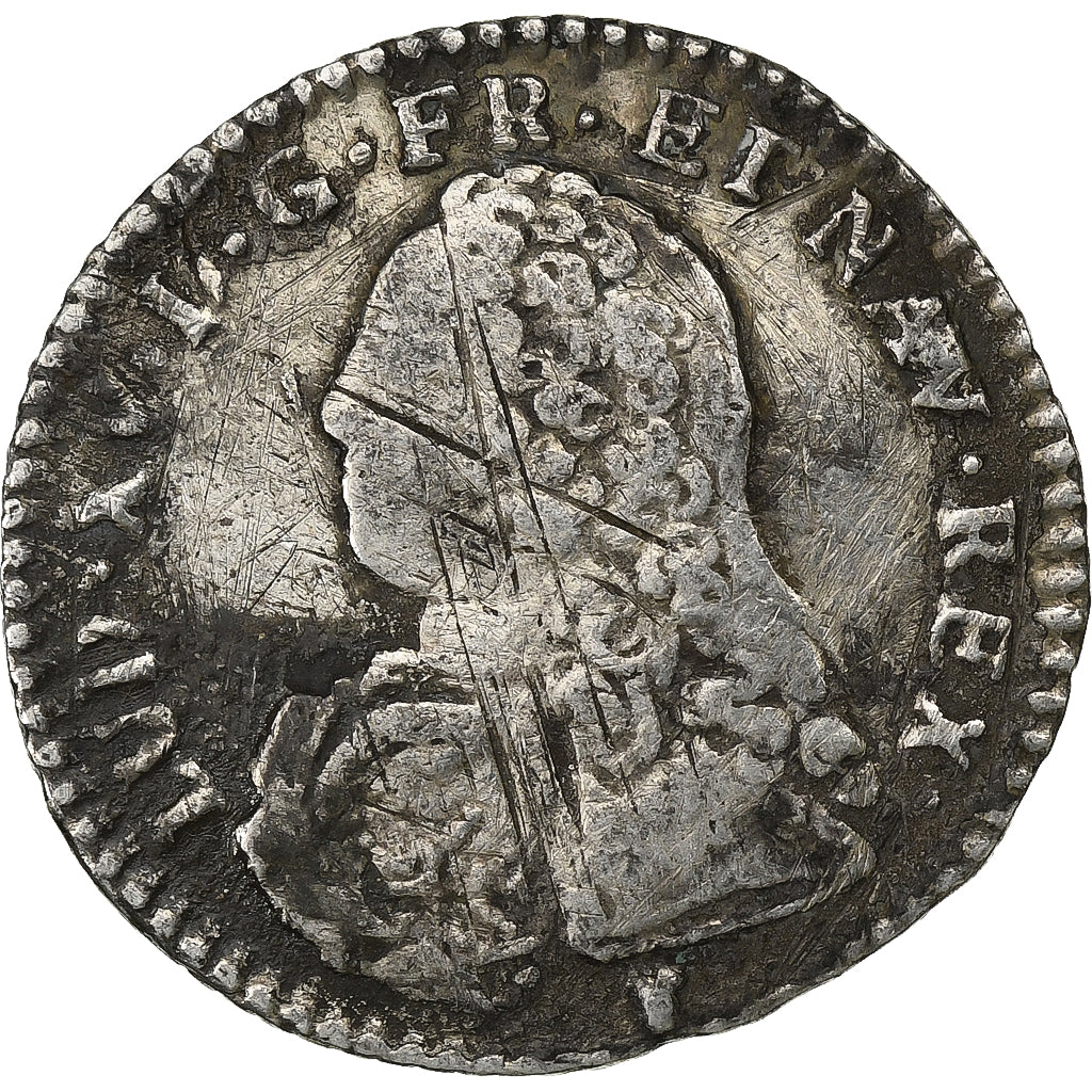France, Louis XV, 1/10 Écu aux branches d'olivier, 1731, Rennes, Silver