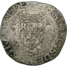 Francja, François Ier, Douzain à la croisette, 1515-1547, Troyes, Srebro