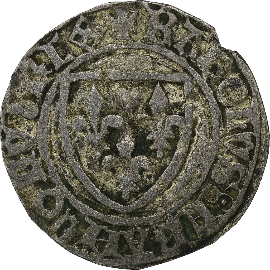 Frankreich, Charles VI, Blanc Guénar, 1389, La Rochelle, 2nd Emission, Billon