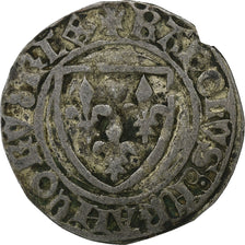 Frankreich, Charles VI, Blanc Guénar, 1389, La Rochelle, 2nd Emission, Billon
