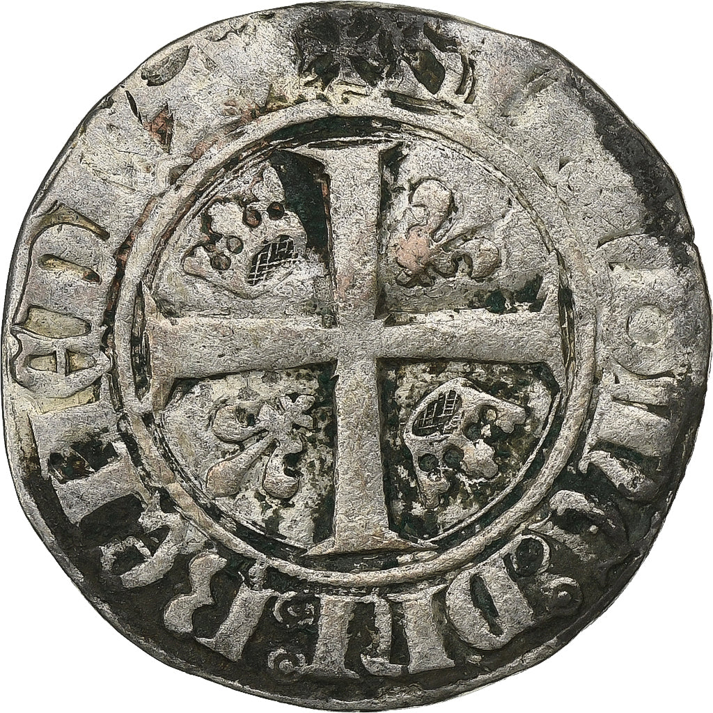 Frankrijk, Charles VI, Blanc Guénar, 1389, Saint-Pourçain, 2nd Emission