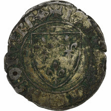 Francia, Charles VI, Blanc Guénar, 1389, Vellón, BC, Duplessy:377A