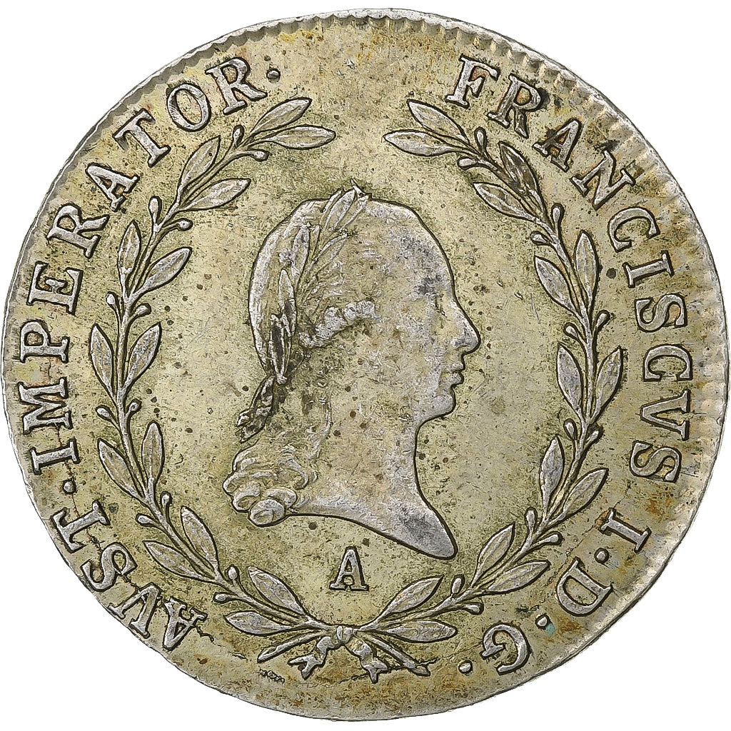 Áustria, Franz I, 20 Kreuzer, 1818, Vienna, Prata, EF(40-45), KM:2143