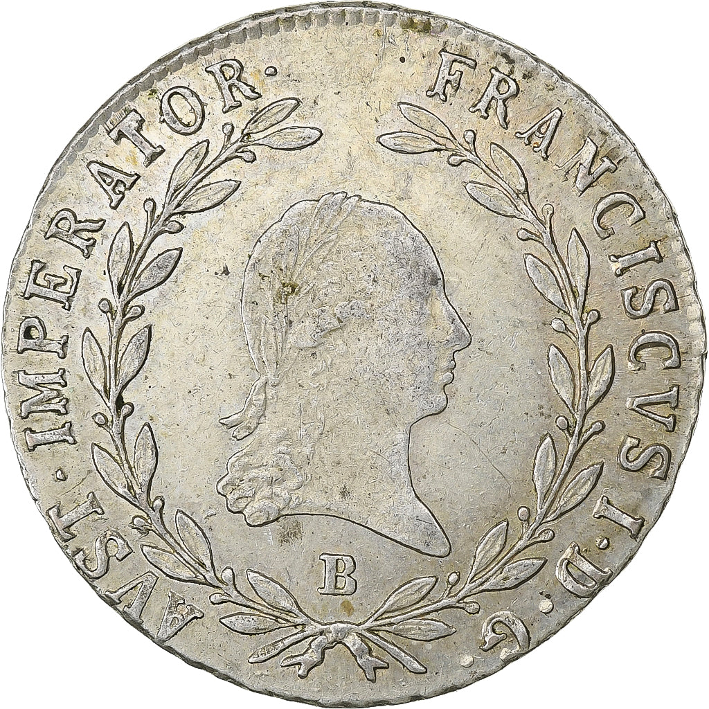 Autriche, François Ier, 20 Kreuzer, 1818, Kremnica, Argent, TTB, KM:2143
