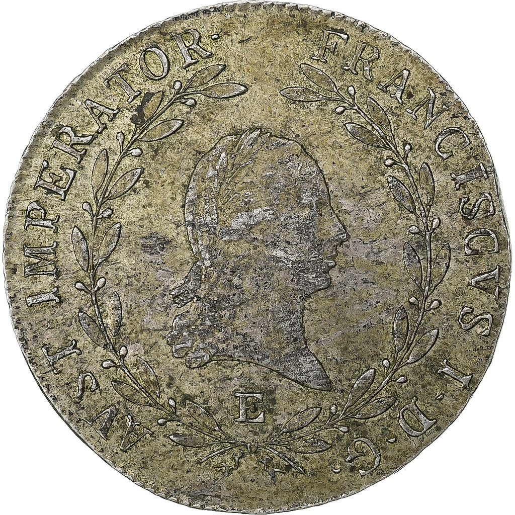 Austria, Franz I, 20 Kreuzer, 1818, Alba Iulia, Argento, BB, KM:2143