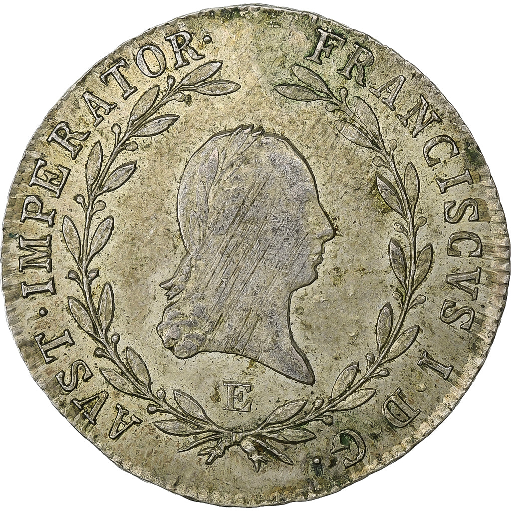 Austria, Franz I, 20 Kreuzer, 1821, Alba Iulia, Argento, MB+, KM:2143