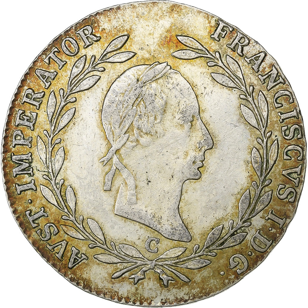 Austria, Franz I, 20 Kreuzer, 1830, Prague, Silver, VF(30-35), KM:2145