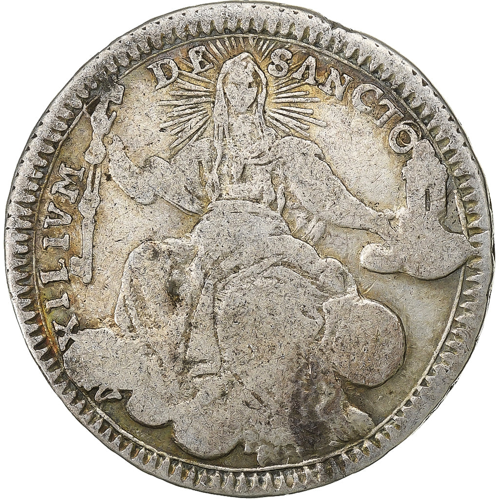 Papal States, Pius VI, Doppia, 1790, Rome, Silber, S, KM:1045