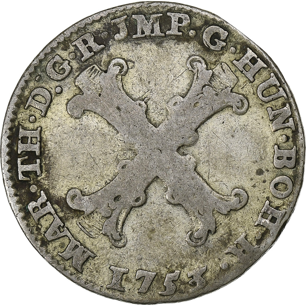 Austrian Netherlands, Maria Theresa, 20 Liards, 1753, Antwerp, Billon