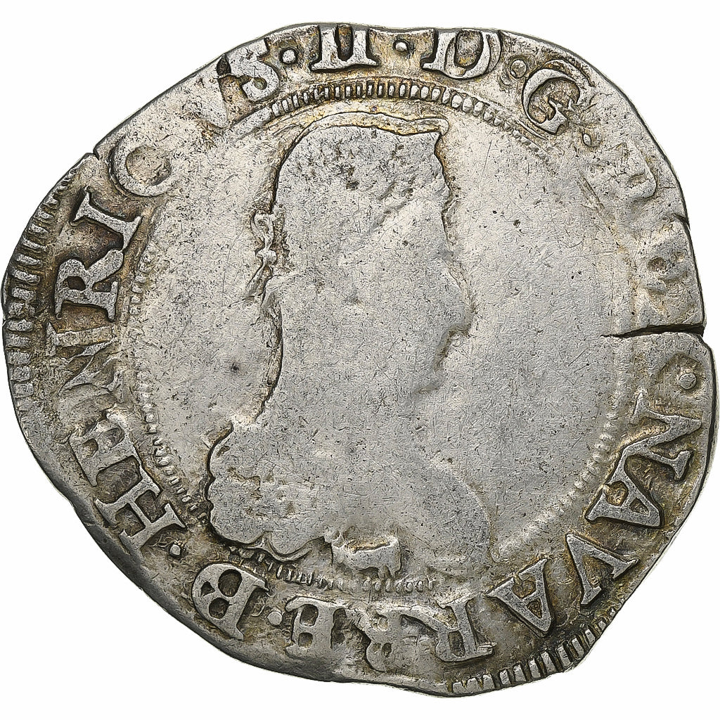 Kingdom of Navarre, Henri II de Béarn, Franc, 1580, Zilver, FR, Duplessy:1321