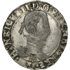 Kingdom of Navarre, Henri II de Béarn, Franc, 1584, Saint-Palais, Plata, BC+