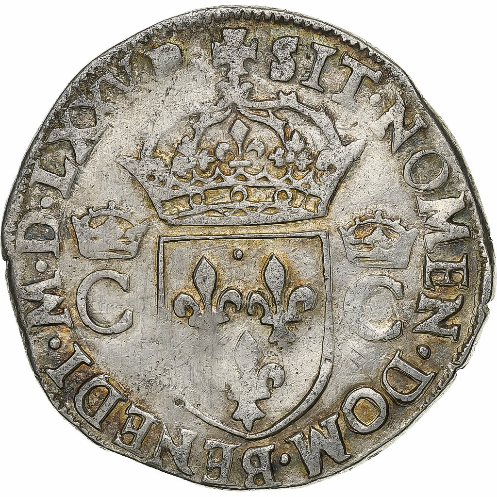 France, Charles IX, Teston, 1575, Toulouse, Silver, VF(20-25), Gadoury:435