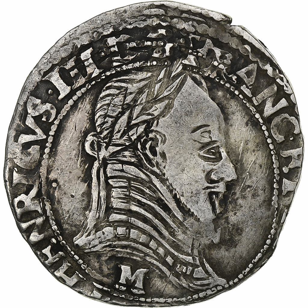 France, Henri III, 1/2 Franc, 1589-1598, Saint-Lizier, Silver, VF(20-25)