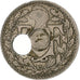 France, 10 Centimes, Lindauer, 1921, Paris, Off-center hole, Cupronickel