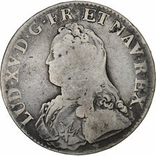 França, Louis XV, Ecu aux branches d'olivier, 1727, Caen, Prata, VF(20-25)