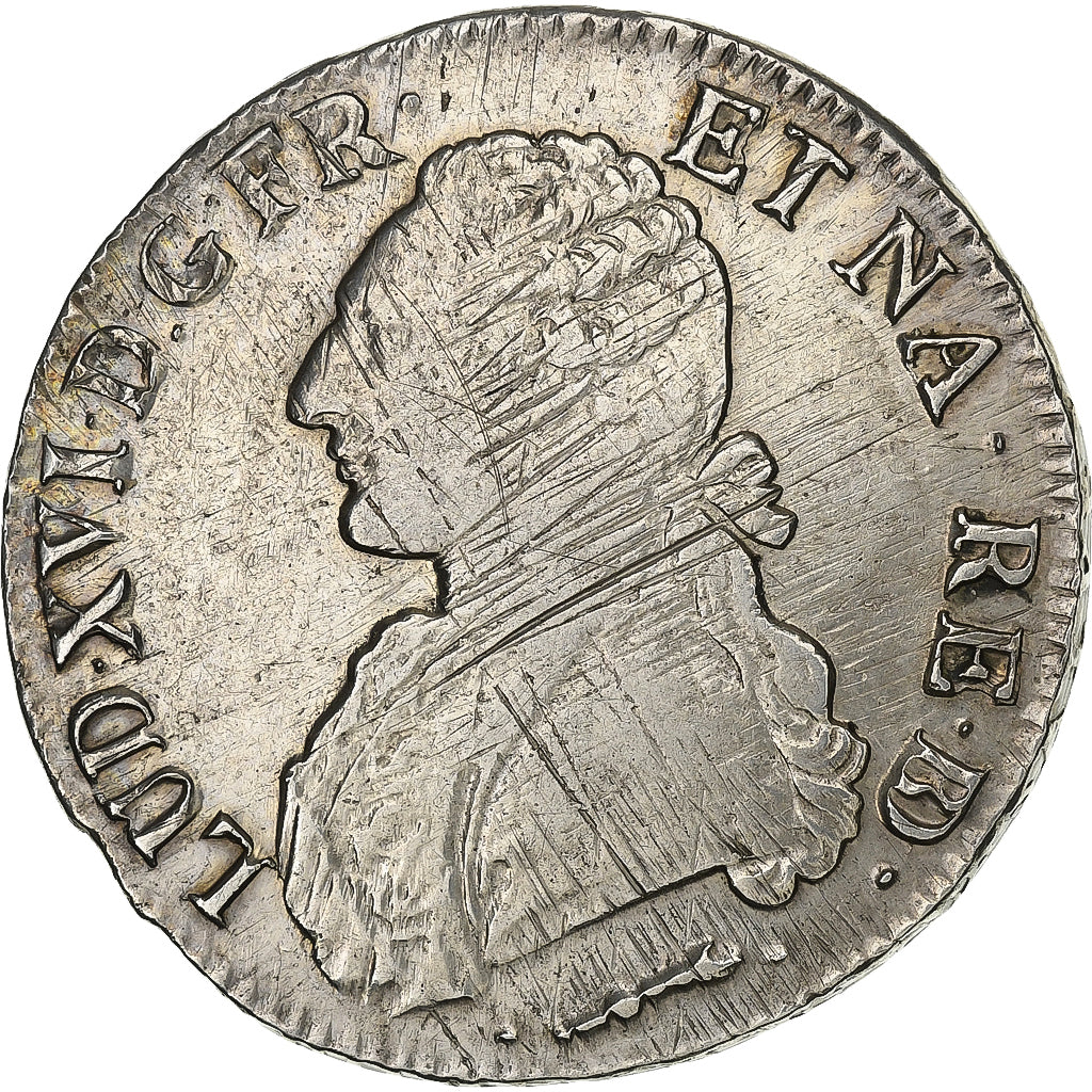 France, Louis XVI, Écu de Béarn aux branches d'olivier, 1781, Pau, Argent