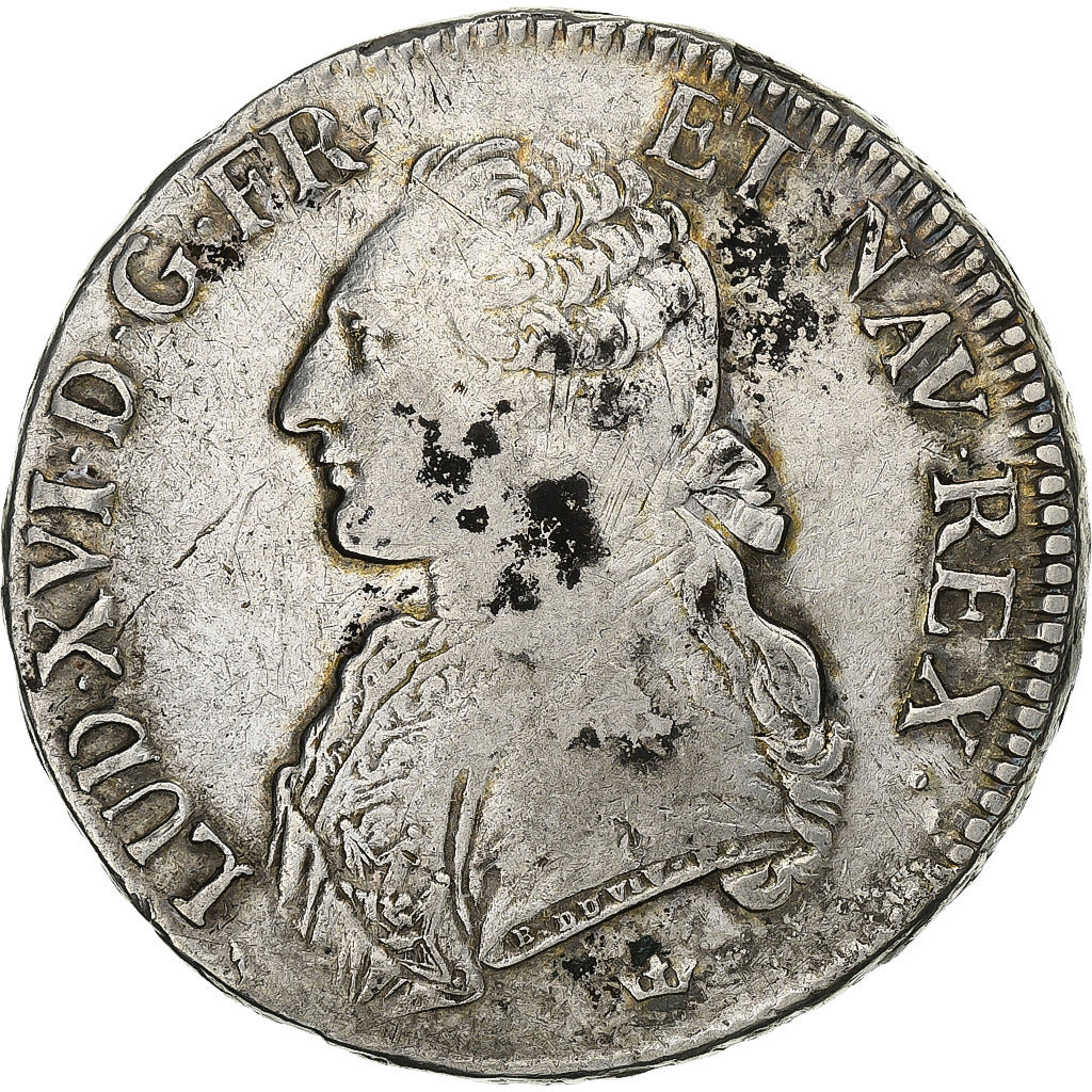 Francia, Louis XVI, Ecu aux branches d'olivier, 1788, Toulouse, Plata, BC+