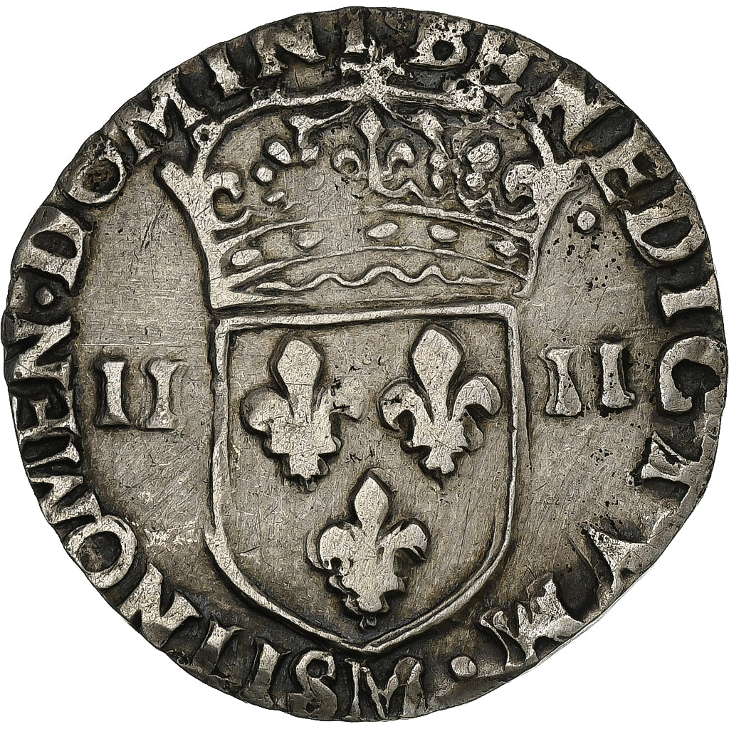 France, Henri III, 1/4 Ecu, 1587, Toulouse, Argent, TB, Gadoury:494