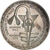 West African States, 500 Francs, Monetary Union, 1972, MDP, Silver, EF(40-45)