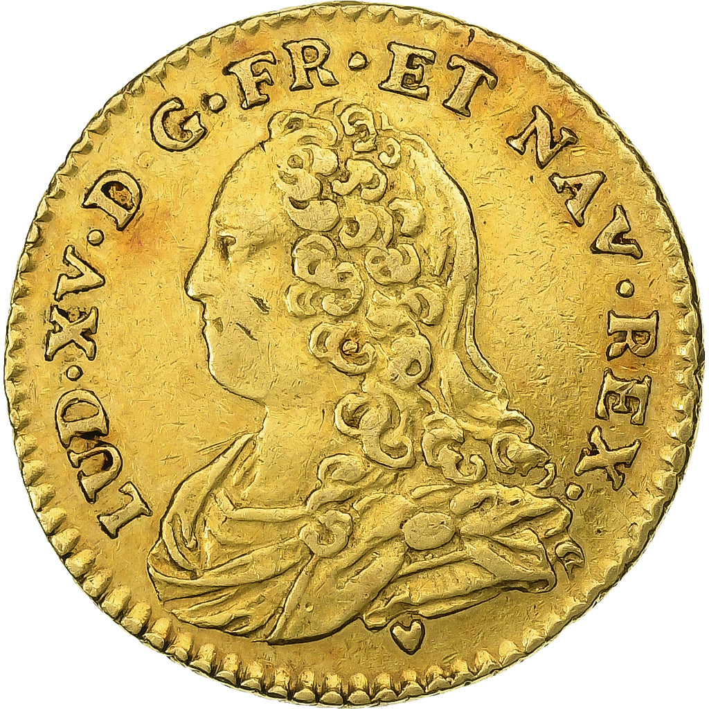Frankreich, Louis XV, 1/2 Louis d'or aux lunettes, 1727, Poitiers, Gold, SS+