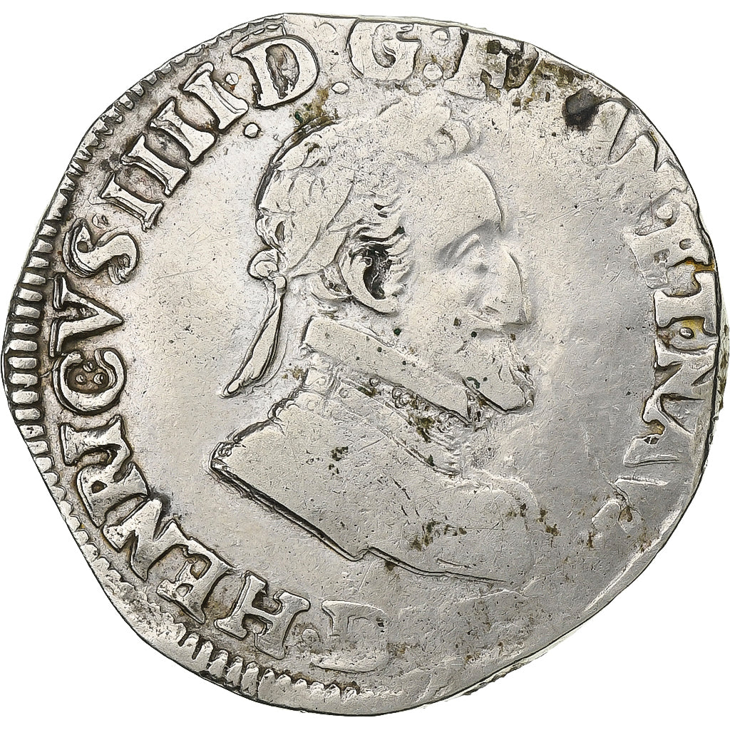 Francia, Henri IV, 1/2 Franc, 1604, Lyon, Plata, BC+, Duplessy:1212A