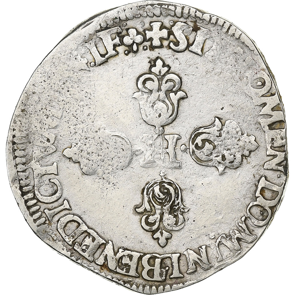 Francia, Henri IV, 1/2 Franc, 1604, Lyon, Plata, BC+, Duplessy:1212A
