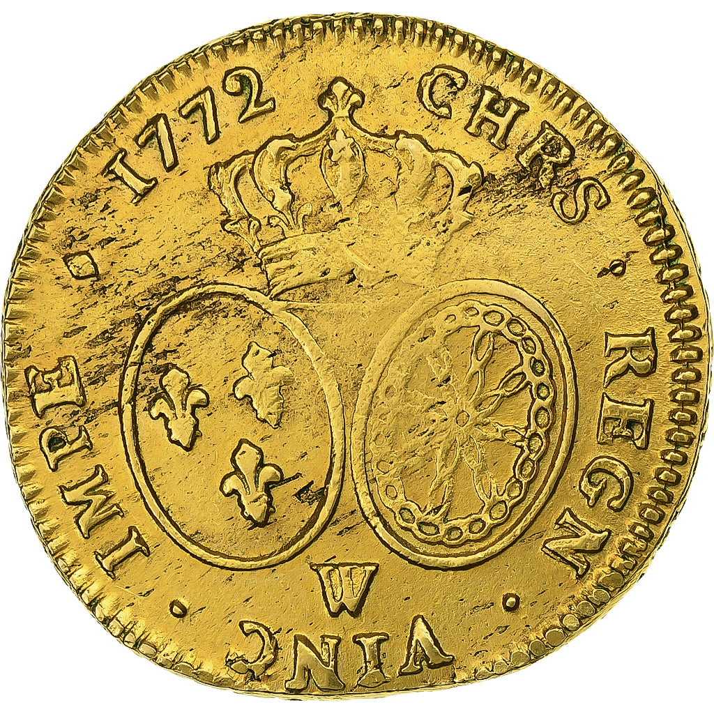 Francia, Louis XV, Double louis d'or à la vieille tête, 1772, Lille, Oro, BB