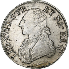 France, Louis XVI, Écu de Béarn aux branches d'olivier, 1786, Pau, Argent, TB