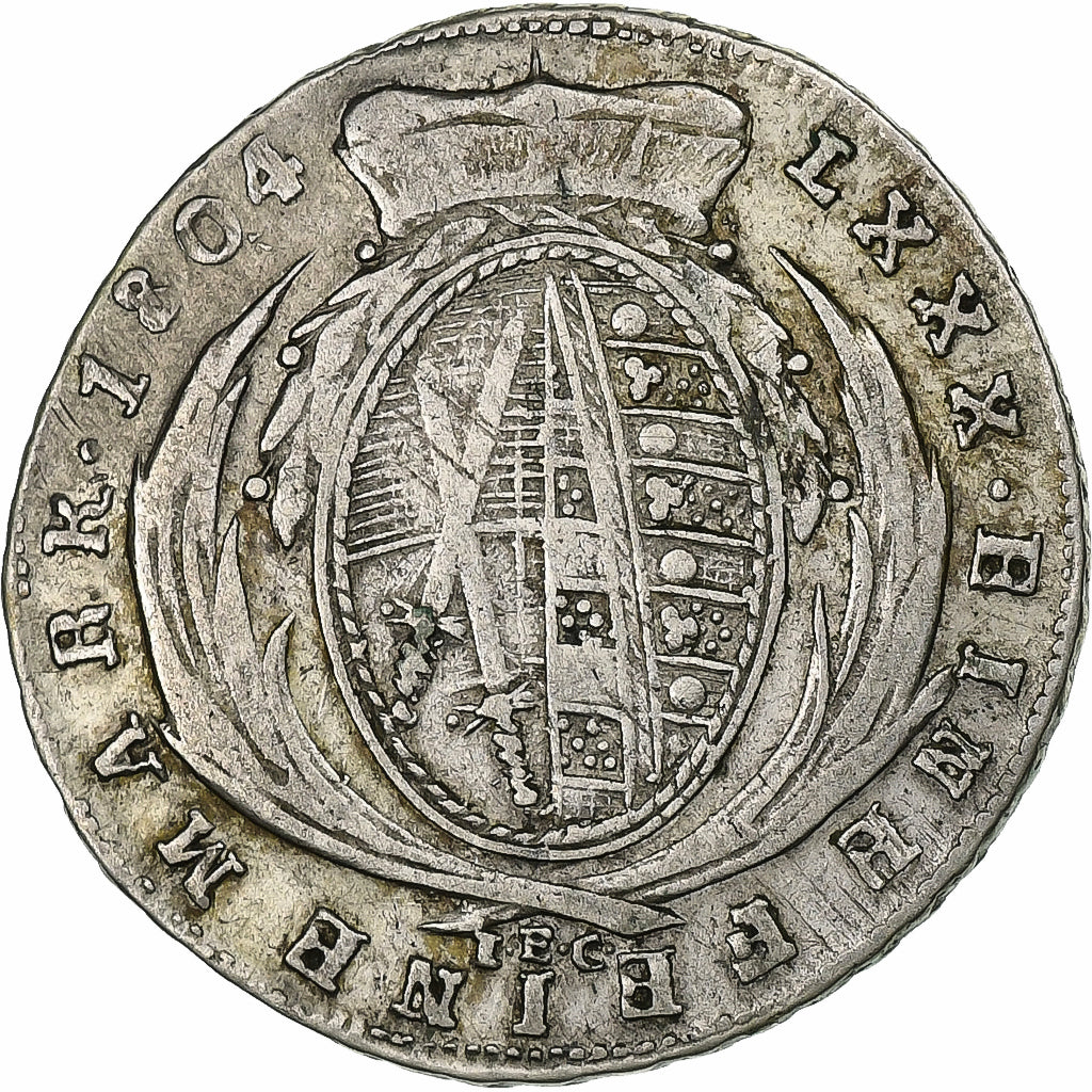 Electorate of Saxony, Friedrich August III, 1/6 Thaler, 1804, Bilon, VF(20-25)