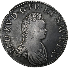 Francia, Louis XV, Ecu Vertugadin, 1717, Lille, Argento, BB, Gadoury:317