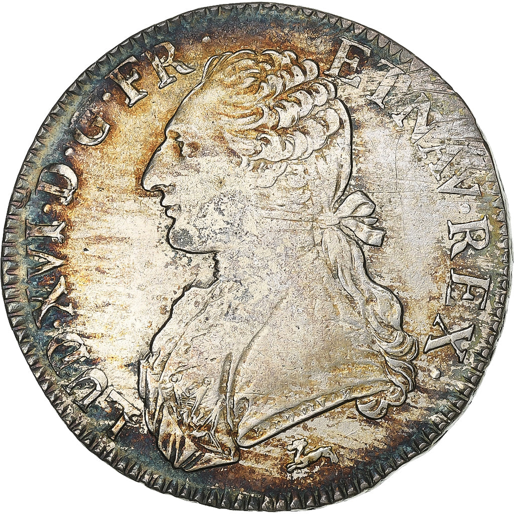 France, Louis XVI, Ecu aux branches d'olivier, 1787, Orléans, Silver