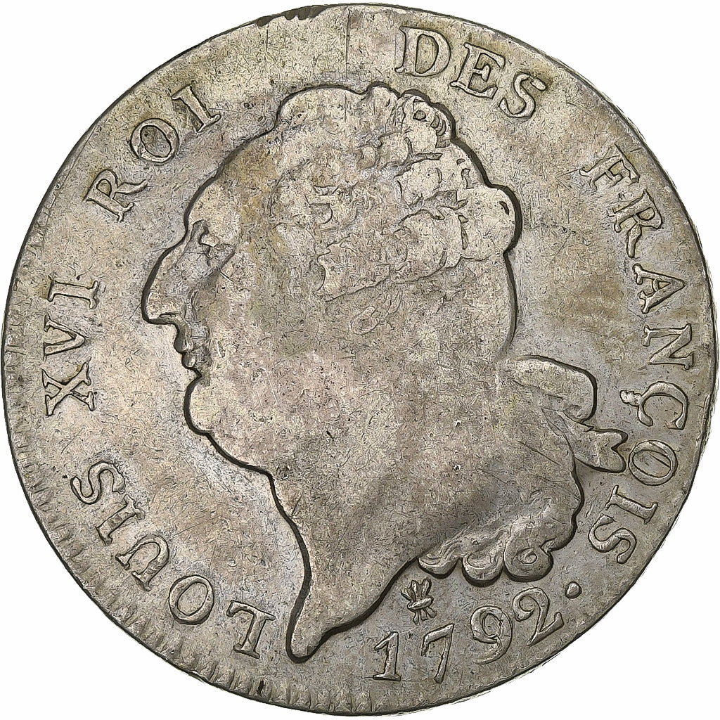 Frankreich, Louis XVI, Écu de 6 livres françois, 1792 / AN 4, Limoges, Silber