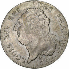 Frankreich, Louis XVI, Écu de 6 livres françois, 1792 / AN 4, Limoges, Silber