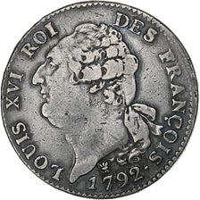 France, Louis XVI, Écu de 6 livres François, 1792 / AN 4, Limoges, Argent
