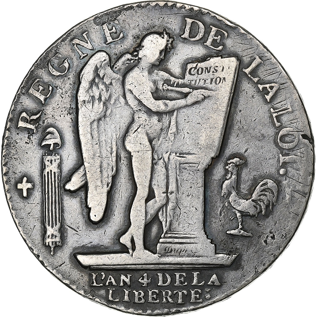 France, Louis XVI, Écu de 6 livres François, 1792 / AN 4, Limoges, Argent