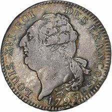 Frankrijk, Louis XVI, Écu de 6 livres françois, 1793 / AN 5, Paris, Zilver