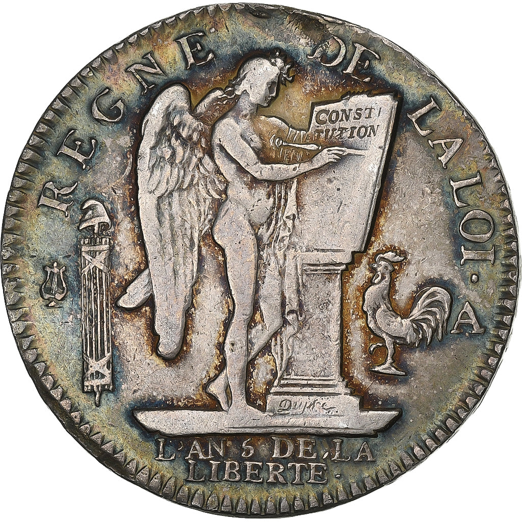 Frankrijk, Louis XVI, Écu de 6 livres françois, 1793 / AN 5, Paris, Zilver