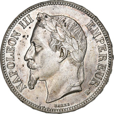 Francia, Napoleon III, 5 Francs, 1869, Strasbourg, Plata, EBC, Gadoury:739